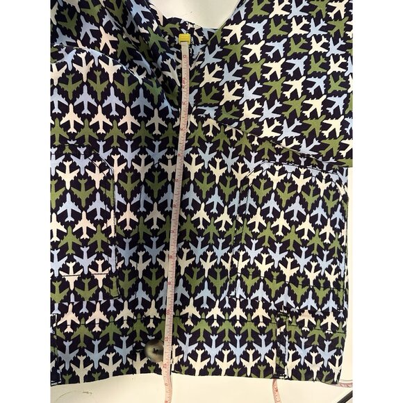 Maeve Anthropologie The Colette Wide Cropped Pants Airplane Print EUC Size 29 - Picture 11 of 12